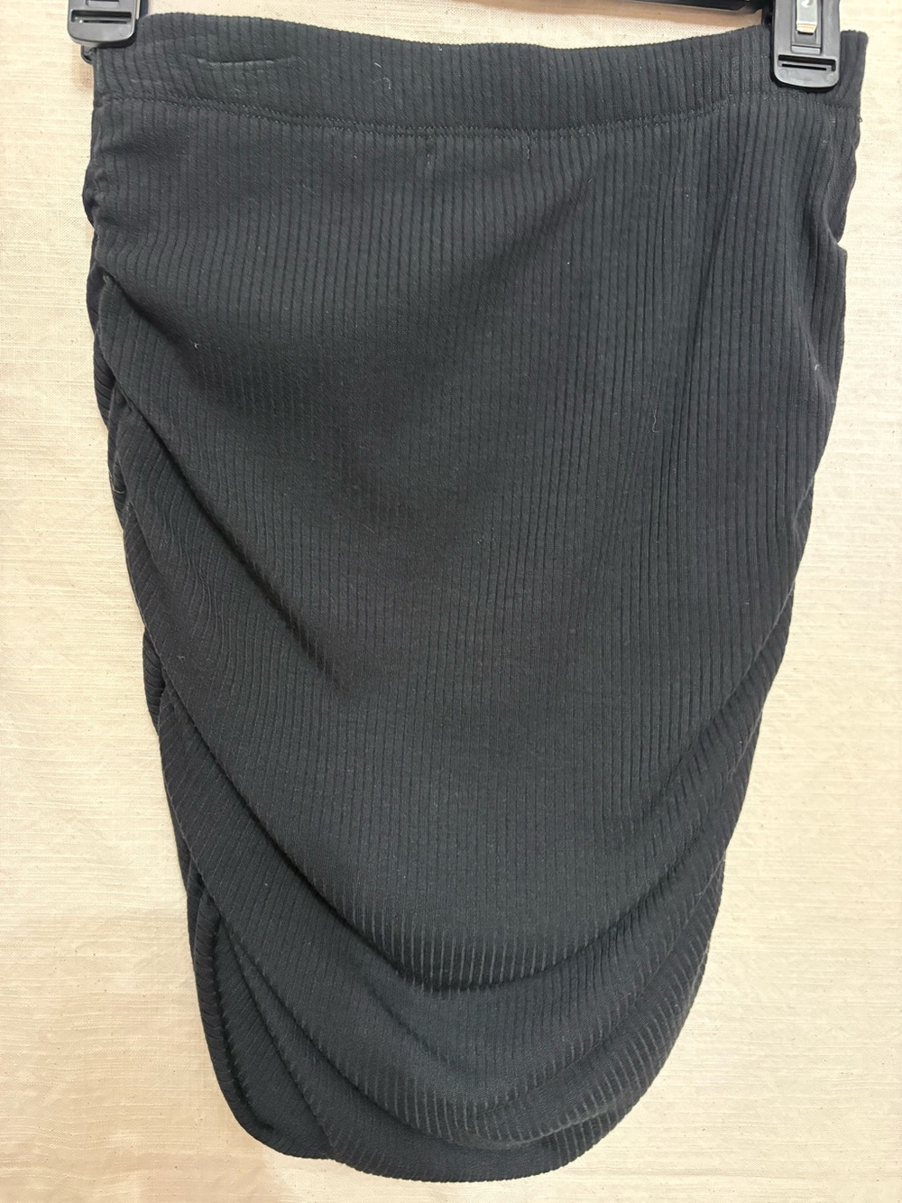 Sundry Evereve La Luna ruched mini skirt black size O NWT